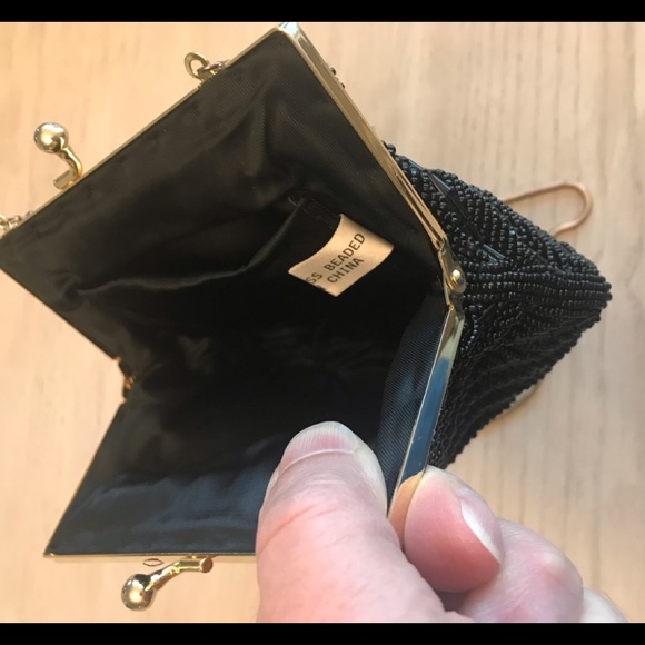 Vintage black beaded bag - Picture 3 of 6